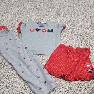M&M'S Gray Toddler Pajamas Top with Shorts And Pants